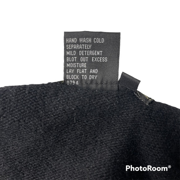 Vintage Maurada Sweater Lambswool Angora Rabbit Hair Blend black Gold details M - Picture 8 of 10